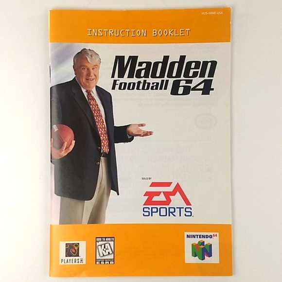 Madden Football 64, N64 Original Retail Box and All Original Manuals 1997 - Picture 11 of 17
